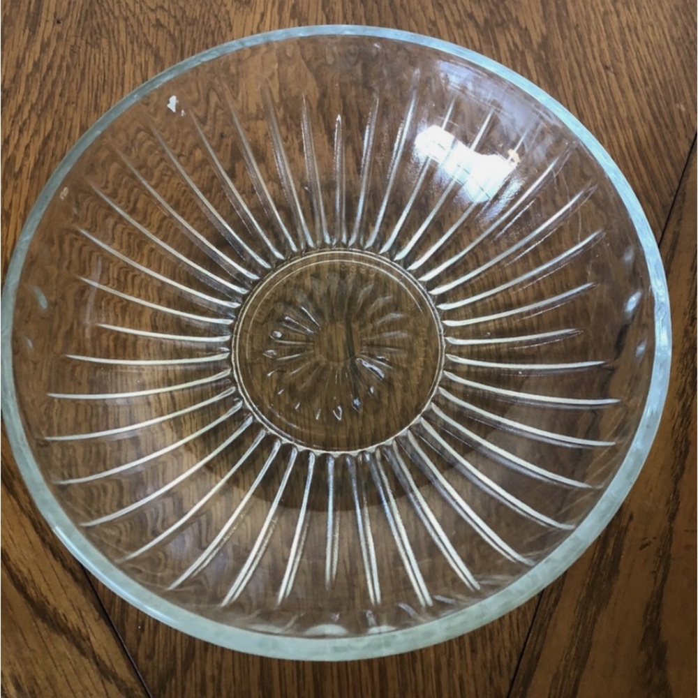 Vintage E O BRODY Clear Pattern Glass 6” Bowl, collectible Cleveland OH C932